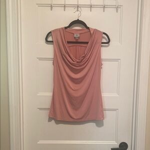 Worthington Draped Pink Tank Top